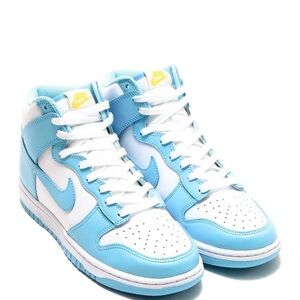Nike Dunk Hi Retro Men’s Sky Blue and White High-Top Sneakers
